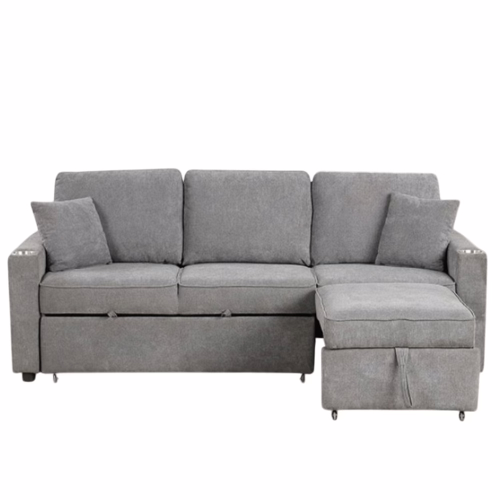 SOFA CAMA GRIS SOFIA 18-2621 FM6965GY - Imagen 2