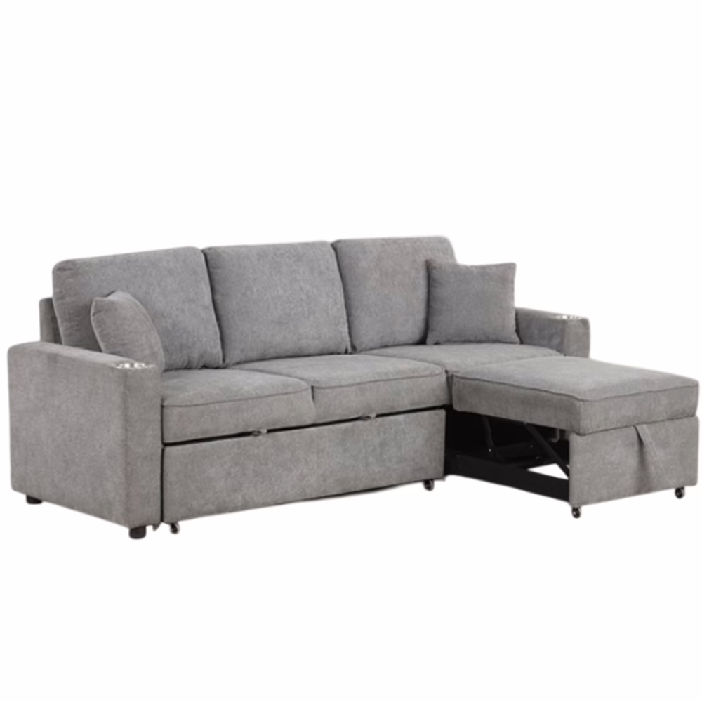SOFA CAMA GRIS SOFIA 18-2621 FM6965GY - Imagen 3