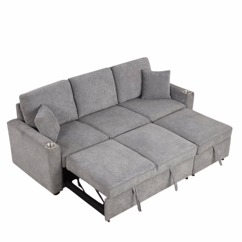 SOFA CAMA GRIS SOFIA 18-2621 FM6965GY - Imagen 4