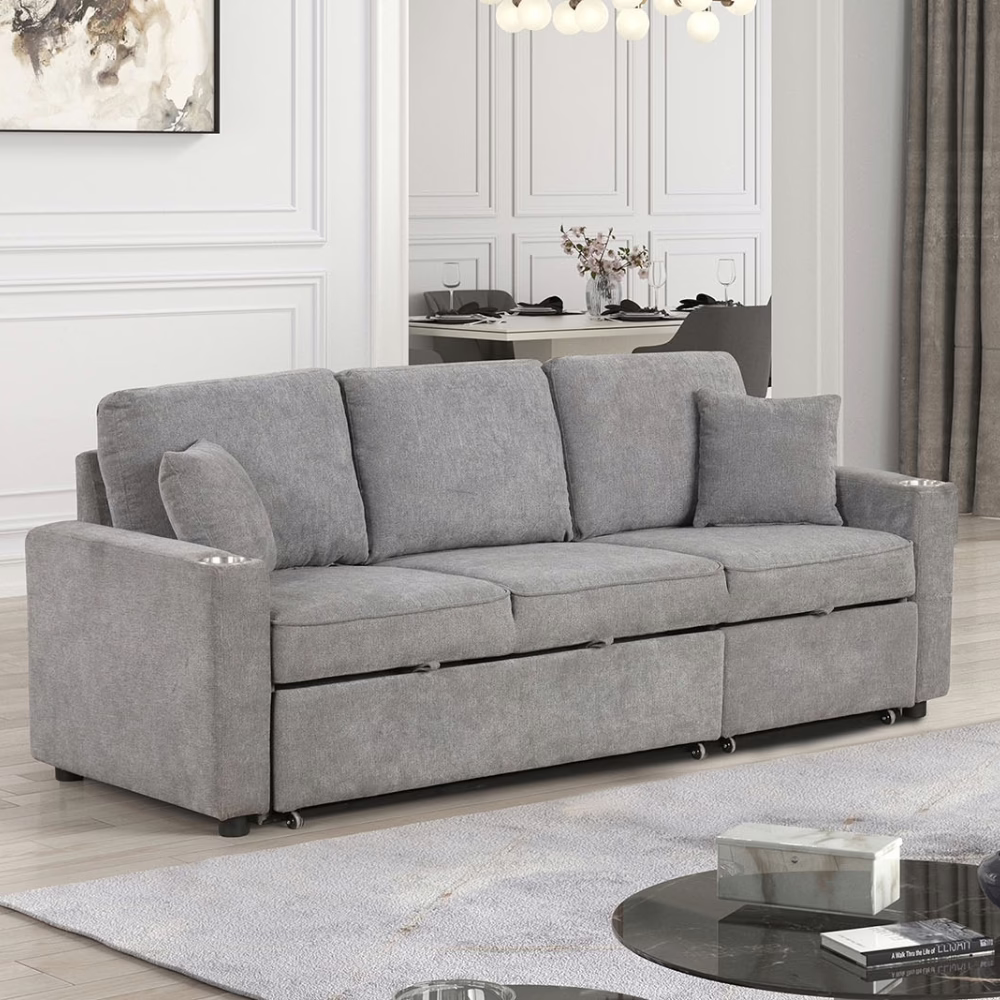 SOFA CAMA GRIS SOFIA 18-2621 FM6965GY - Imagen 5