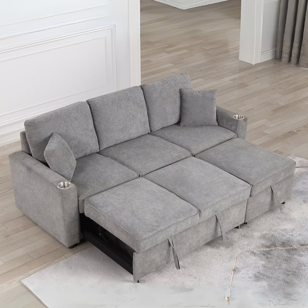 SOFA CAMA GRIS SOFIA 18-2621 FM6965GY - Imagen 7