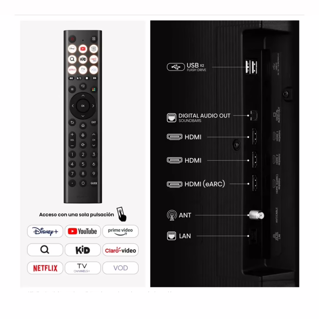 TELEVISOR 55" SMART 55QD5SV HISENSE - Imagen 5