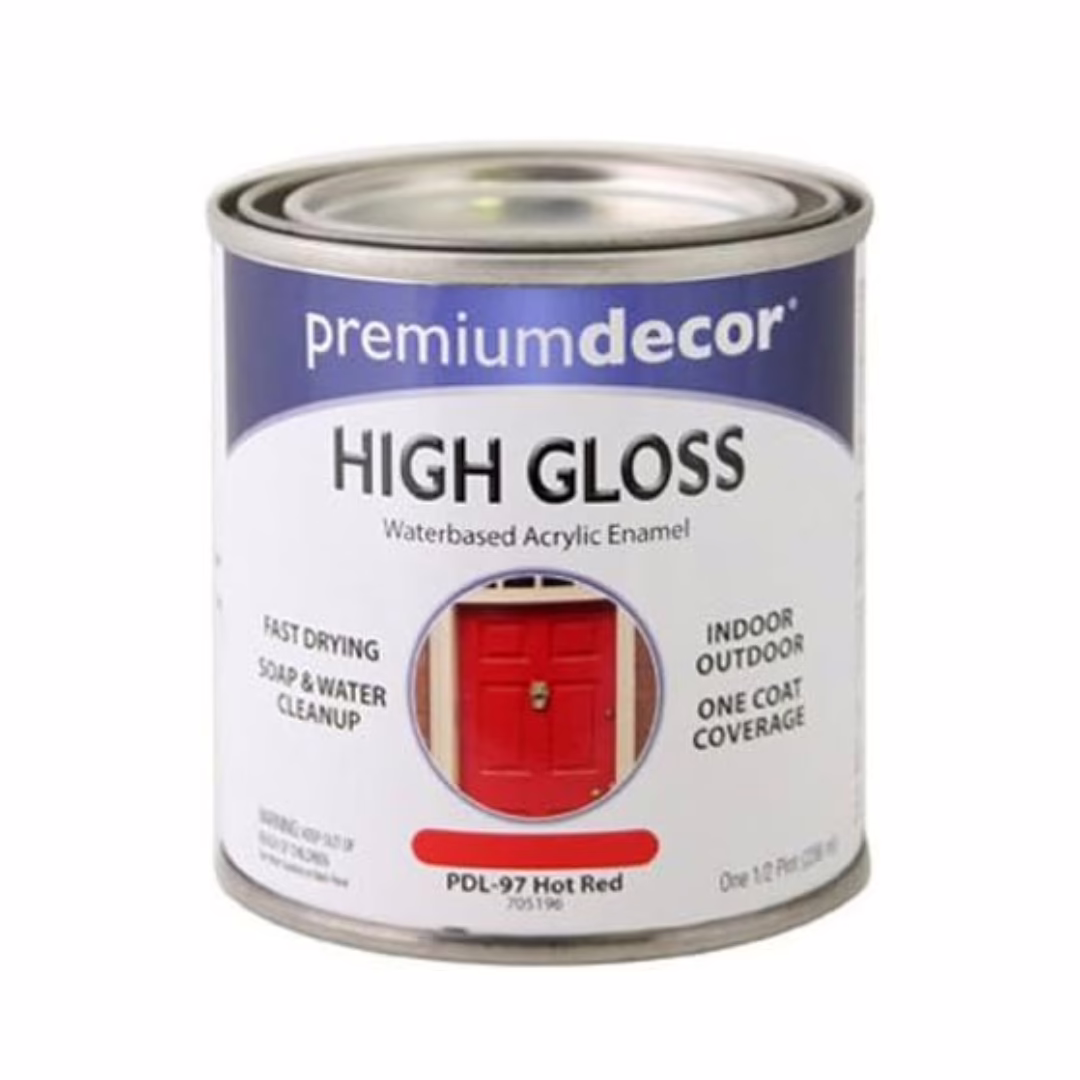 ESMALTE DECORATIVO HOT RED 1/2 DE PINTA