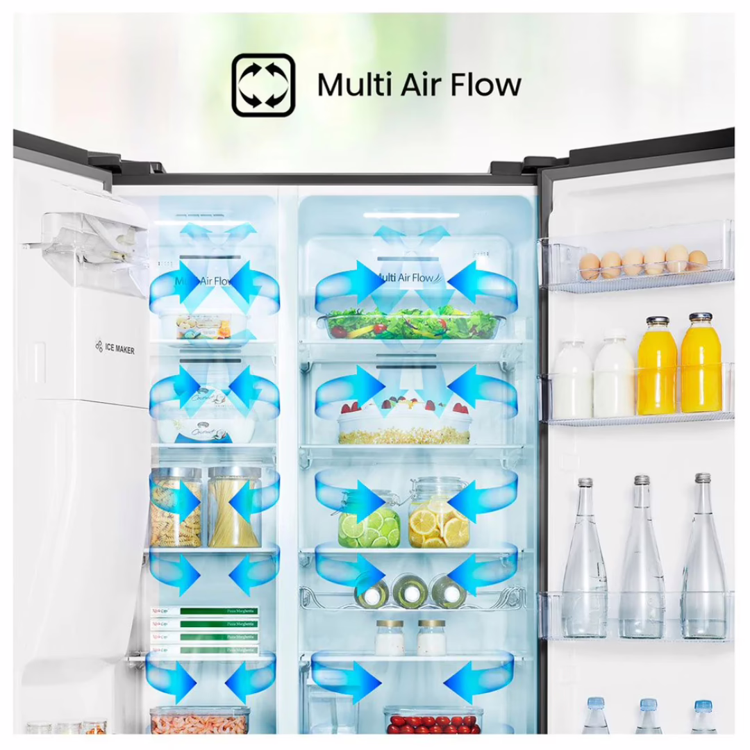 REFRIGERADORA SIDE BY SIDE DE 19.5 PC RS19W6WSN HISENSE - Imagen 2