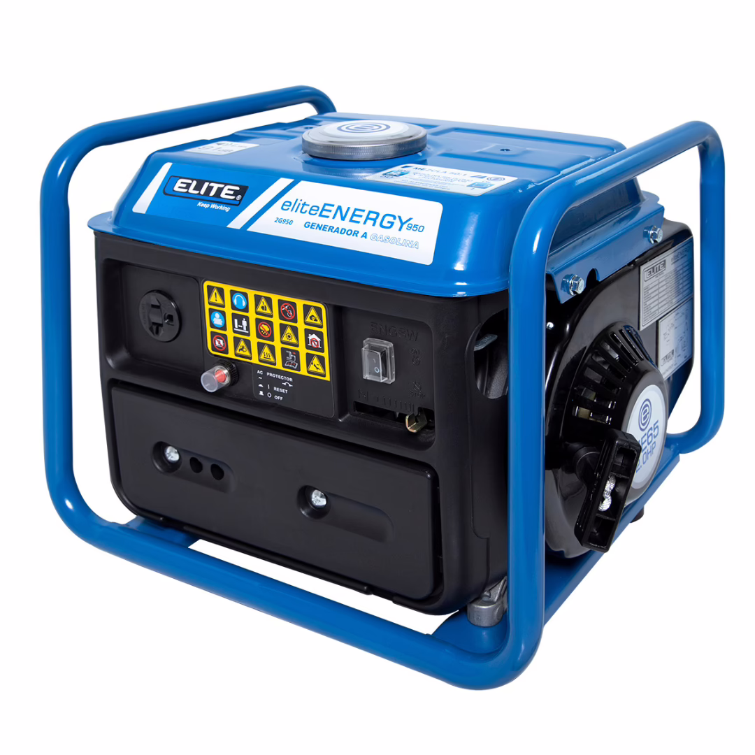 GENERADOR PORTÁTIL A GASOLINA 950W ELITE 2G950