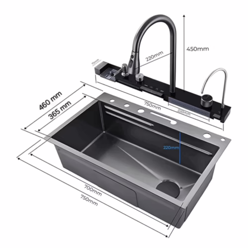 FREGADOR DE COCINA 750 X 460 X220MM IBK-01 - Imagen 2