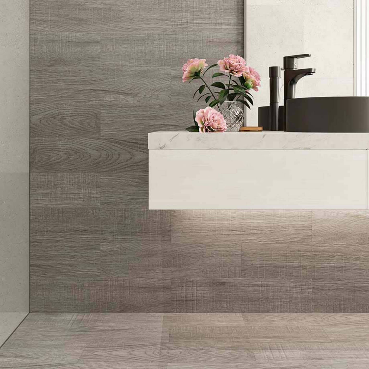 BALDOSA 6X24 MADERA CASTAÑO GRIS 6305 - Imagen 3