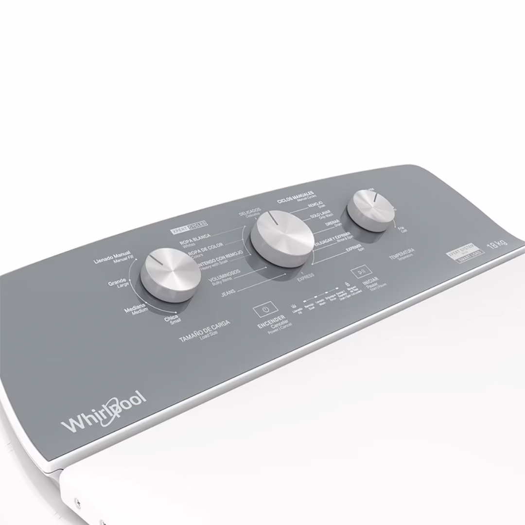 LAVADORA AUTOMATICA 18KG WTW1813MJM WHIRLPOOL - Imagen 3